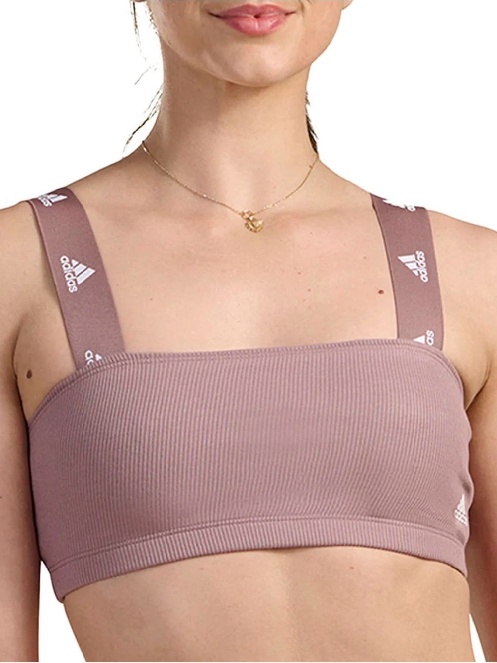 adidas NWT Active Flex Bralette | Sports Bra in Dusty Mauve with Branded Straps